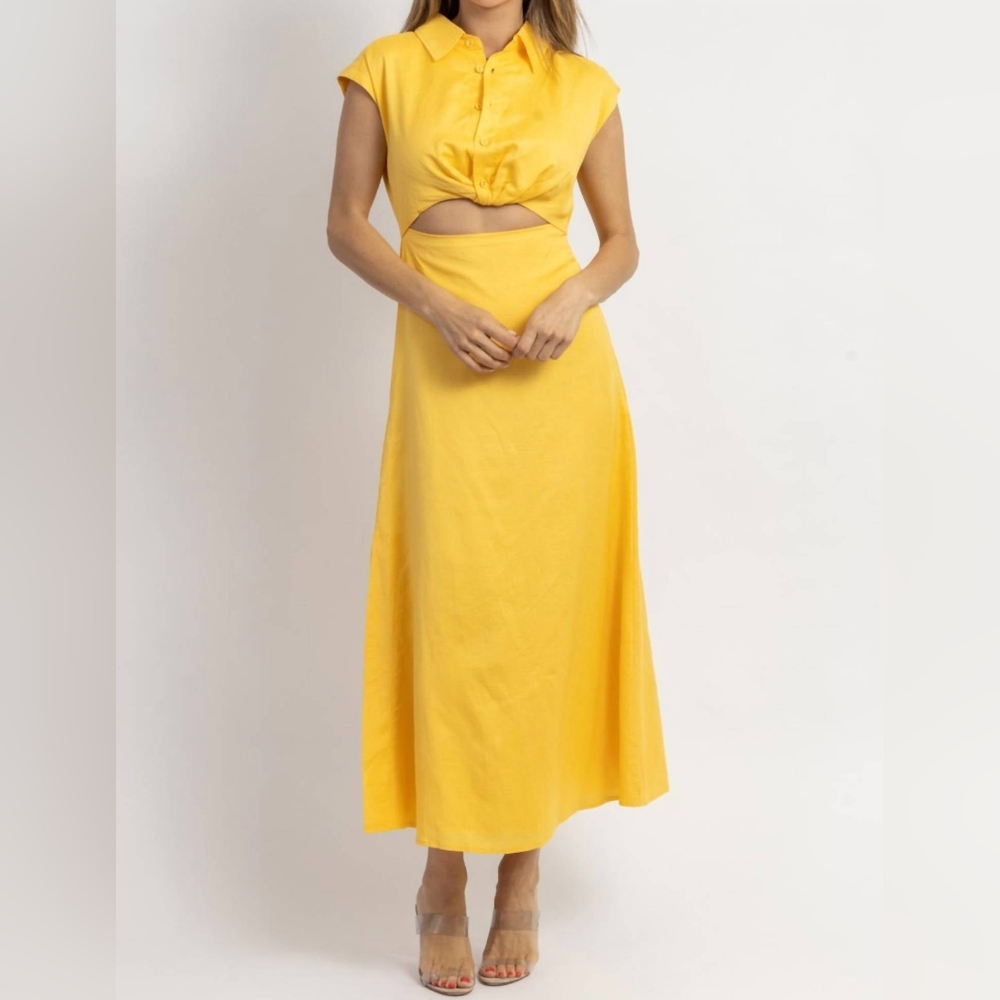 Midi Dress with Button Down Top